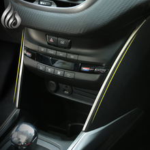 High quality Peugeot 2008 2014 control center stainless steel cladding side sequins for Peugeot accessories