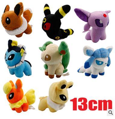 Аниме единорог Плюша Животных Umbreon Eevee Espeon Jolteon Вапореон Flareon Glaceon Leafeon пикачу Мягкие игрушки kid