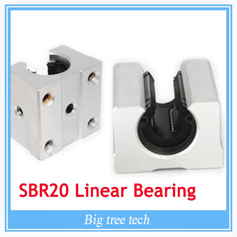 for 3d printer part SBR20UU SBR20 Linear Bearing 20mm Open Linear Bearing Slide block 20mm CNC