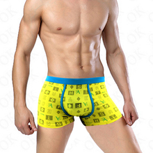 sexy underwear men 2016 cheap mens boxer Shorts pull in gay cotton print cuecas bermuda male panties 365 wolf brand clothing