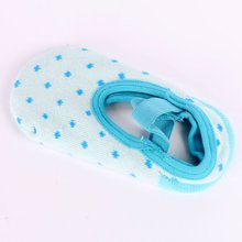 Cute Infant Dots Slipper Socks Girls Nib Baby Crib Shoes Booties Ankle Socks