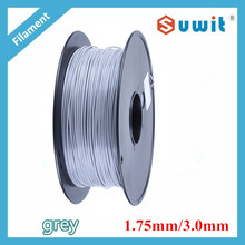 grey DIY PLA 3D filament, 1.75mm / 3.0mm 1kg Varied Colors Available 2015 Upgraded for 3d printer