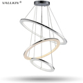 Modern Pendant Lights for Living Room Dining Room 3 Circle Rings Acrylic Shape Indoor LED Lighting