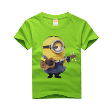 Fashion Summer Short Sleeve Unisex Despicable Me Minion Girl Cartoon Baby Character Print Tops Boys T