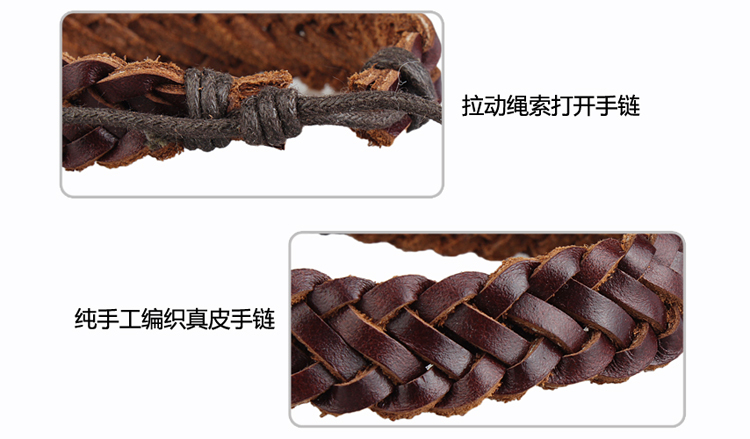 Free shipping 100 Genuine Cowhide Leather bracelet men for women 2015 wholesale fashion leather jewelry