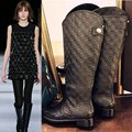 Big Size Classic Fashion Women Motorcycle Boots PU Leather Buckle
