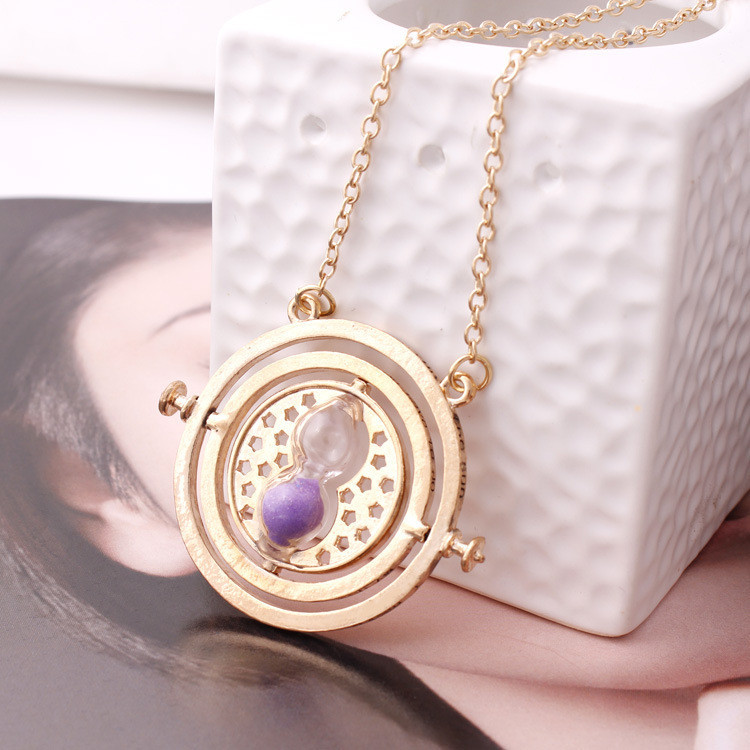 Harry Potter Time Turner Necklace Purple