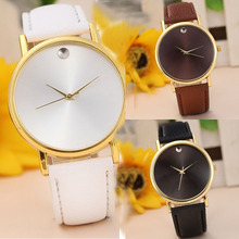 2015 Best selling! fashion Women Retro Design Leather Band Alloy Quartz Wristwatches Classic Simple Lady Clocks
