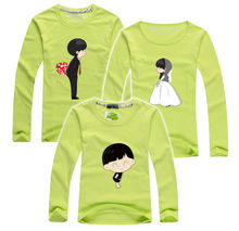 1 pc 100% Cotton Family T-Shirts Wedding T Shirt For Men Women Kid Family T Shirts Women Spring Autum Long Sleeves Couple Shirts