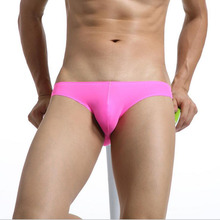 Men’s Smooth Summer Low Rise Seamless Sexy Underwear Briefs Bulge Pouch T-back