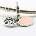 Fits Pandora Charms Bracelet 100 925 Silver Springtime Beads with Soft Pink Enamel Clear CZ Charms
