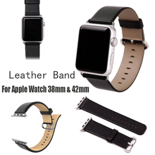 1:1 HOCO For Apple Watch Premium Classic Genuine Leather Soft Strap Original Pin Buckle Watchband With Adapter Connector