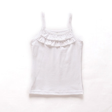 2015 New Arrival Baby Girl Summer Candy Colors Lace Sleeveless Cotton T shirt Vest B647