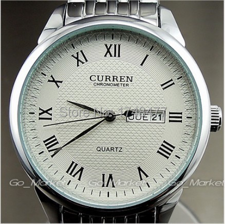 Curren fashion dual calendar full steel Man casual Women Male female unisex clock japan quartz watch