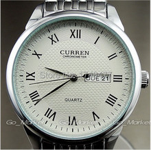 Curren fashion dual calendar full steel Man casual Women Male female unisex clock japan quartz watch Dropship Brand reloj