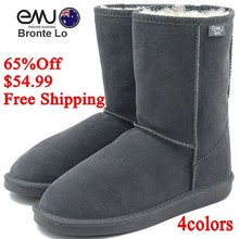 2015NEW EMU Bronte Lo(W20002) Cow-Suede Genuine with 100% Wool inner Winter Snow Boots 4colors emu02 Australia mouton boots