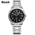 BOSCK famous watches quart watch design sport steel clock top quality military men male luxury Metal