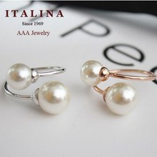 Italina Jewelry Gold Plated Delicate Fashion Imitation Pearl Ring for Girls Women