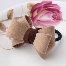 2016 Hair Accessories 1 PC Women Flower Bow Elastic Hair Band Rope Scrunchie Ponytail Holder Plaid Big Bowknot Tie Hair Accessoy