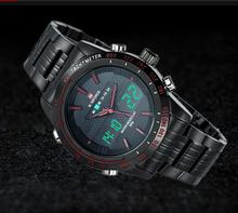 Watches men NAVIFORCE 9024 luxury brand Full Steel Quartz Clock Digital LED Watch Army Military Sport