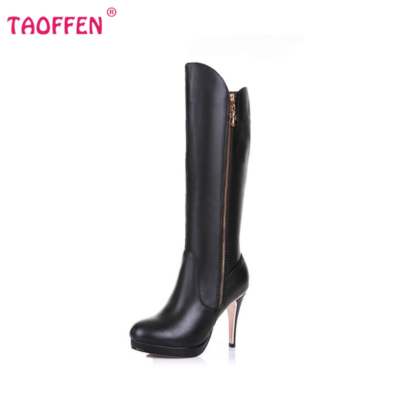 Фотография Free shipping half short natrual genuine leather high heel boots women snow warm boot shoes R4636 EUR size 31-43