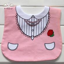 Cotton dress modeling three waterproof bibs infants cotton bibs rice pocket cotton men and baby bibs