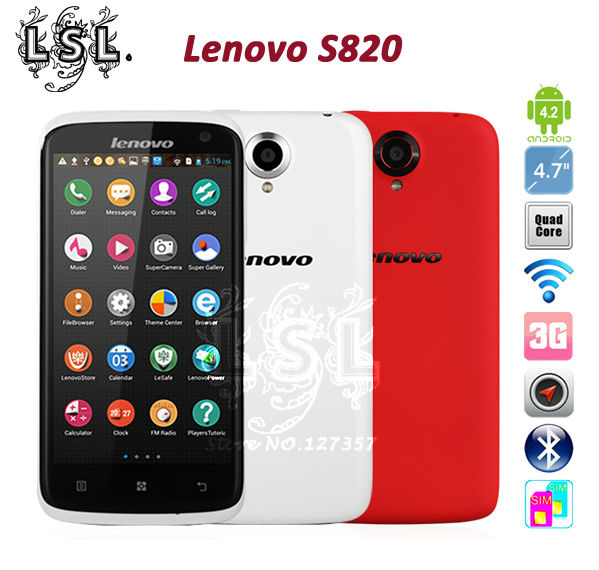  Lenovo S820, android 4,7 7- IPS 1280 x 720 MTK6589  1,2  13.0 mp   Sim Bluetooth GPS 