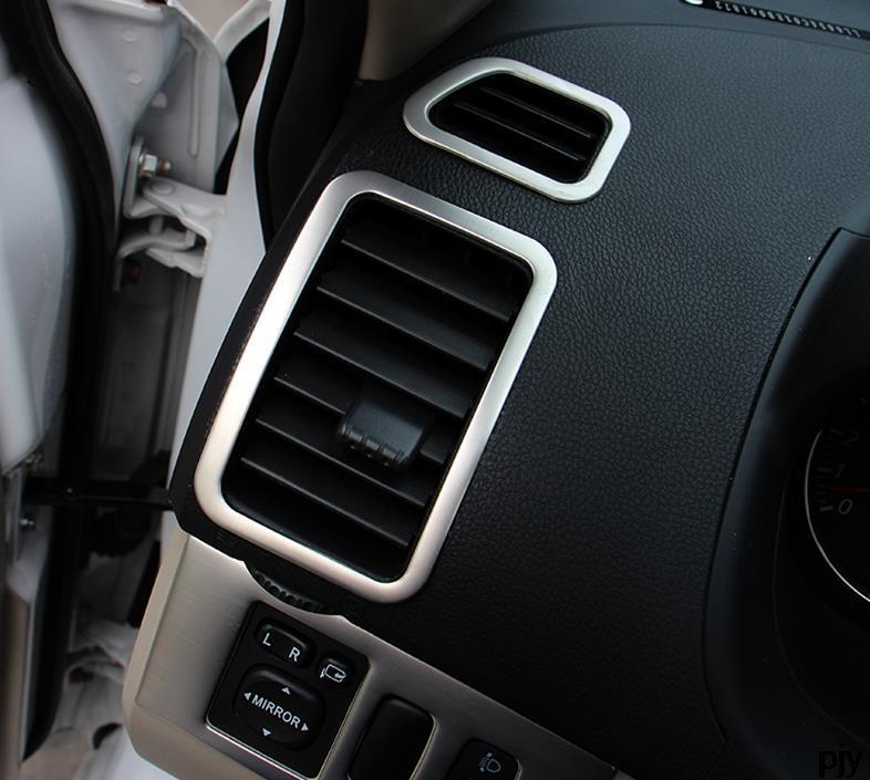 4pcs kit decorative outlet box air conditioning vent decorative stainless steel frame for Mitsubishi Pajero Sport