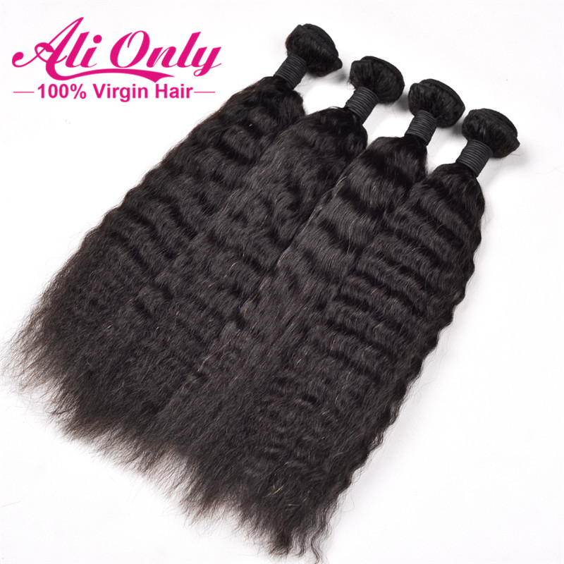 Kinky Straight Mongolian Straight Virgin Hair 4 Bundles Unprocessed Virgin Hair Mongolian Kinky Straight Hair Human Hair Weave