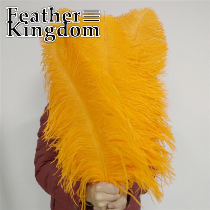50-55cm orange ostrich feather