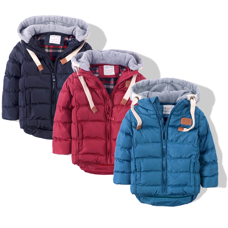 Free shipping children clothes winter cotton-padded jacket The boy more winter coats hooded cotton-padded clothes boy outerwear