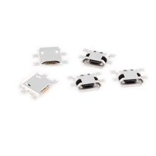 New Hotsale Promotion  5 Pcs Micro USB Type B Female Socket 180 Degree 5-Pin SMD SMT Jack Connector