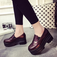 2016 spring fashion high-heeled pumps shoes women platform round toe casual shoes platform lady spring pumps