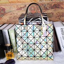 2016 Diamond Lattice laser Fold Over Bags Brand Bao Women Handbags Shopper Bag Shoulder Bags Totes