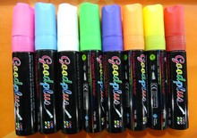 Free shipping 8pcs a set Electronic handwritten led neon board pen luminous paint brush light pen multicolour thick pen 15mm