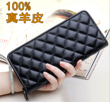 Free Shipping The new 2015 popular women’s long wallet leather hand bag Sheepskin coin purse lady handbags
