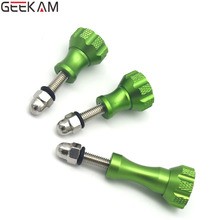 GEEKAM 3pcs/Set Hot Gopro Screws Accessories Green Thumb Knob Bolt Nut Screw For GoPro HD Hero 1 2 3 3+ 4 Mount sj4000 Xiaomi yi