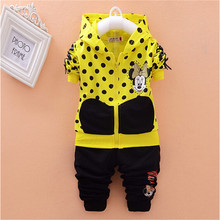 baby girls clothing sets cartoon 2015 spring autumn children s wear cotton casual tracksuits kids clothes