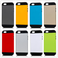 Hybrid PC Silicone Slim Shockproof Armor Armour Color Case Cover for Apple Iphone 5 5G 5S