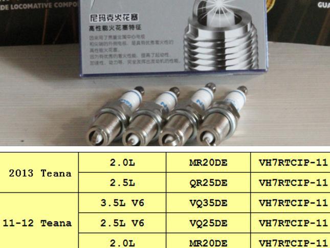 Replacement Parts Platinum iridium car candles spark plugs for nissan teana 2 0l 2 5l 3