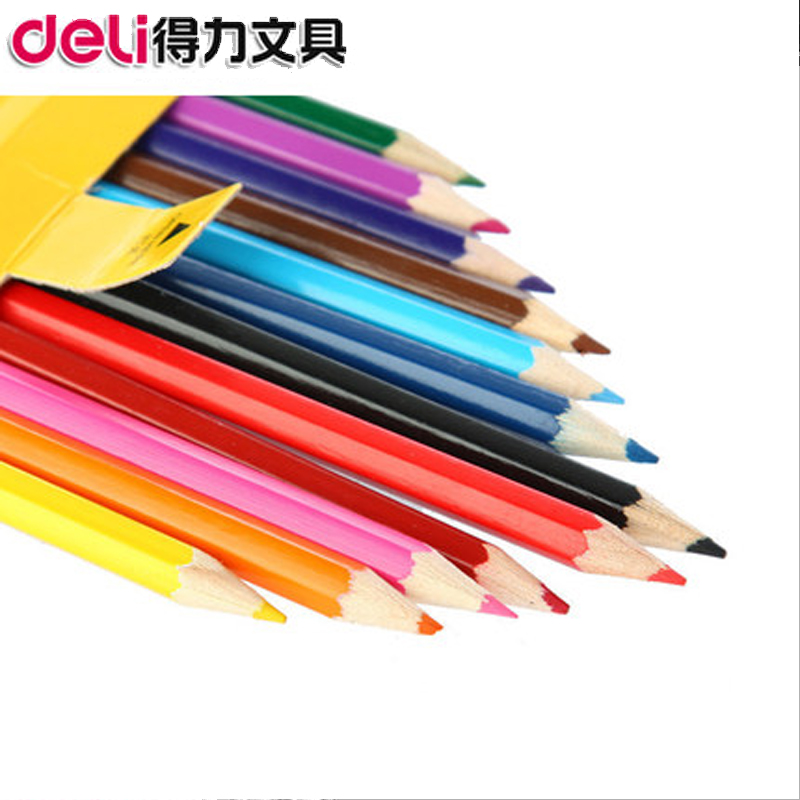 Deli 7016 Wooden colored pencil drawing pencil Korea color graffiti 12