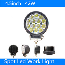 4.5″ 42W 14 x 3W Cree LED bar Work Light for Motorcycle Tractor Boat 4WD Offroad 4×4 Truck SUV ATV