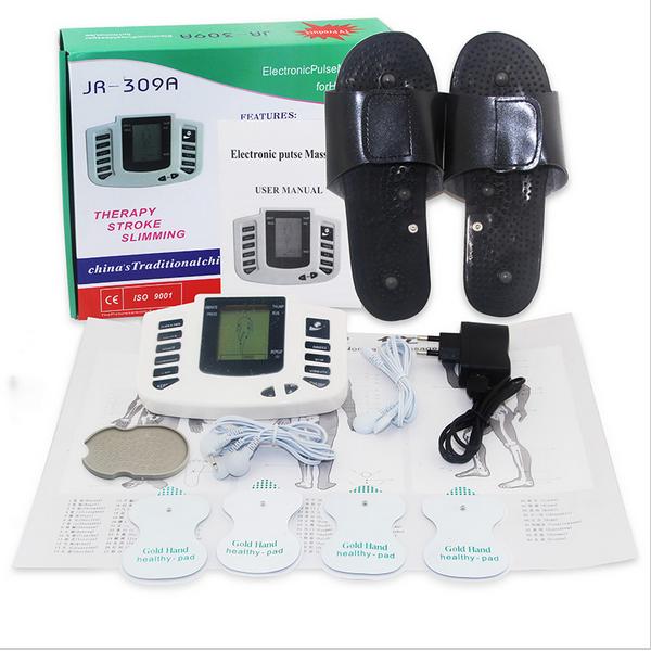 R309 Health Care Electrical Muscle Stimulator massager Tens Acupuncture Therapy massage Machine Slimming Body Massager 4pcs pads