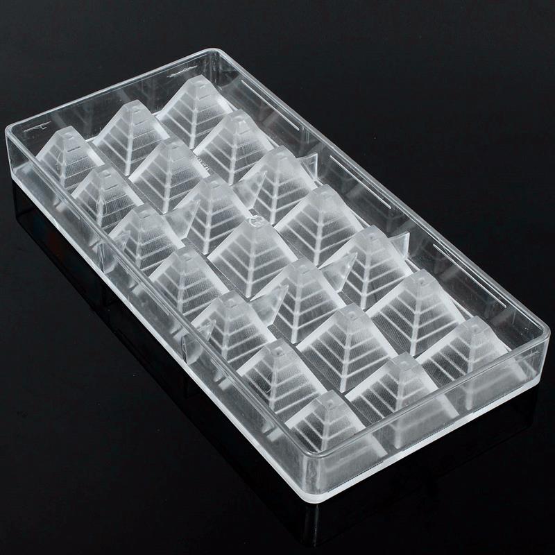 Polycarbonate Chocolate Mold 21 DIY 3D Pyramid Shape PC Pastry Jelly