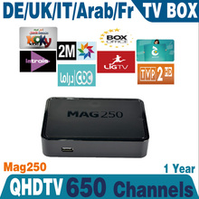 Linux arabic iptv box MAG250 Europe IPTV Account 1year qhdtv Canal MAG250 French Arabic IPTV Box