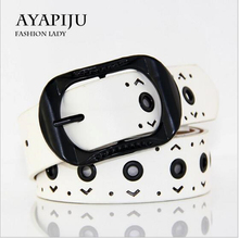 New Fashion Women Belt Brand Designer Hot Ladies Faux Leather Metal Buckle Straps female Belts Girls Fashion Accessories 2016