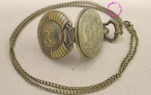Soviet BOLSHEVIK quartz pocket watch woman lady classic vintage antique fob watches ancient bronze sickle hammer