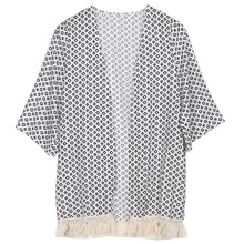 HOT SALE 2016 new aririval Women Tops Women Blouse Summer Top Chiffon Shawl Cardigan Kimono Printed Fashion