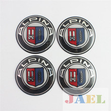4Pcs ALPINA Logo 65mm Wheel Center Hub Caps for Alpina Emblem Sticker