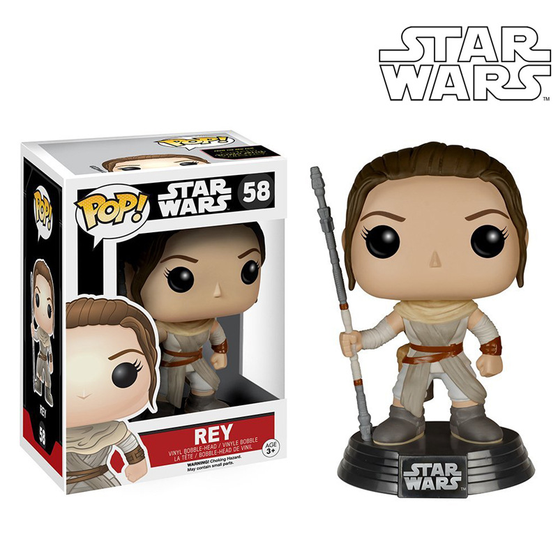 Funko pop Official REY Vinyl Figure Star Wars Hot Movie Bobble Head Action Figure Collectible Decoration Toy with Original Box